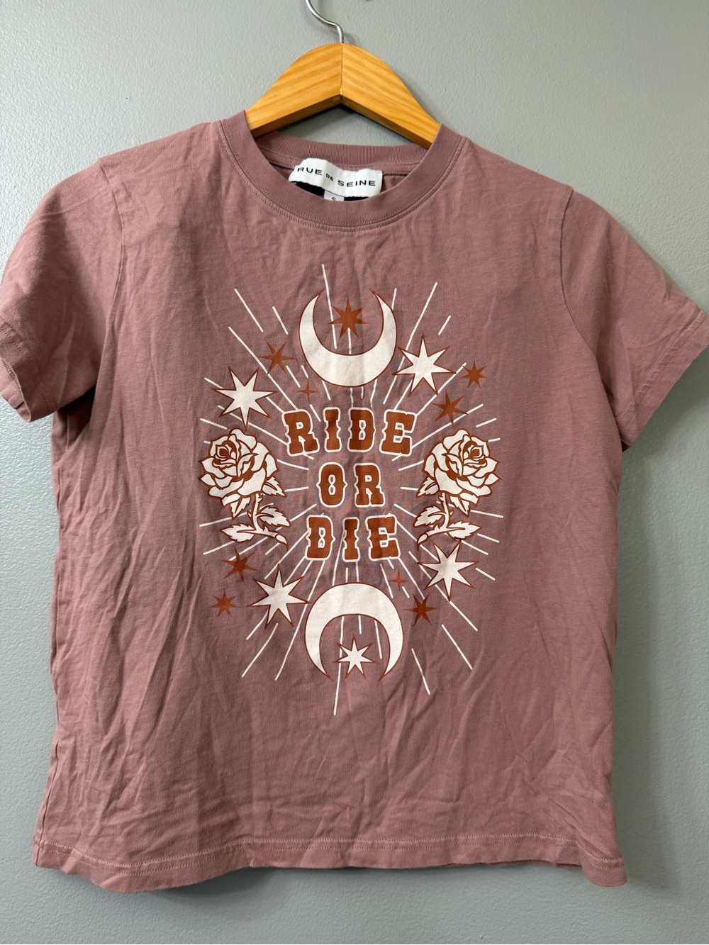 Rue de Seine Ride or Die Ride or Die Graphic Tee - small